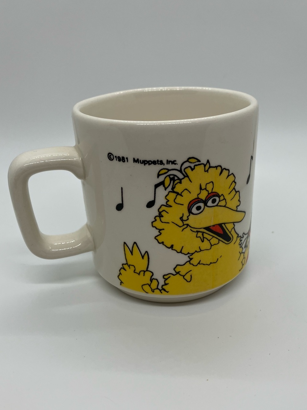 Vtg 1981 Sesame Street Mug Made in New Zealand Muppets Big Bird Oscar